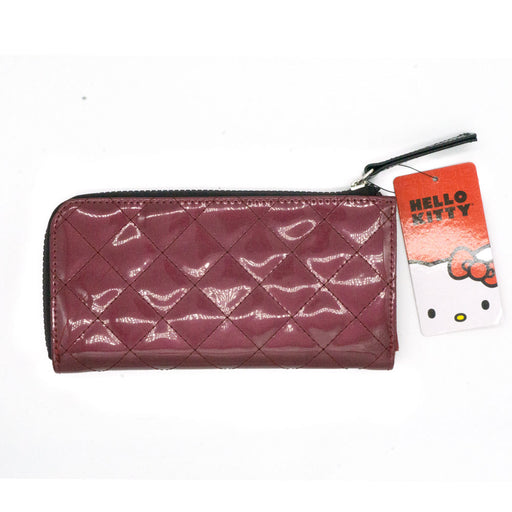 Loungefly x Hello Kitty Burgundy Patent Quilted Wallet - Fugitive Toys