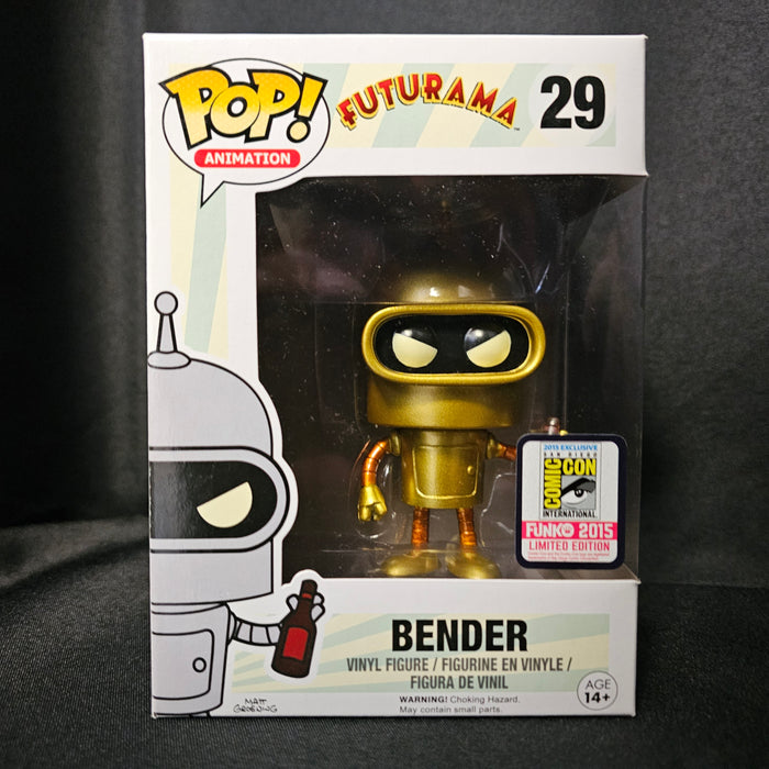 Futurama Pop! Vinyl Figure Gold Bender [SDCC 2015 Exclusive] [29] - Fugitive Toys