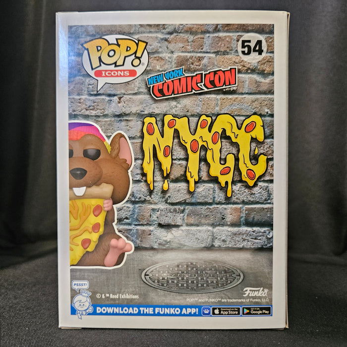 Icons Pop! Vinyl Figure Pizza Rat [Brown with Purple Hat] [NYCC 2021] [54] - Fugitive Toys