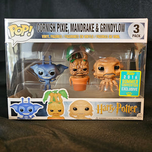 Harry Potter Pop! Minis PK Cornish Pixie, Mandrake Grindylow