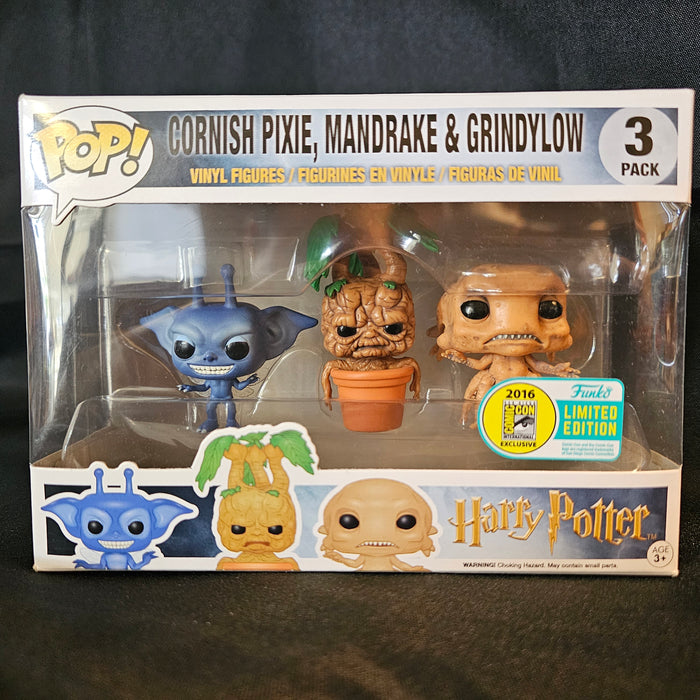 Harry Potter Pop! Minis 3 PK - Cornish Pixie, Mandrake & Grindylow [SDCC 2016 Exclusive] - Fugitive Toys