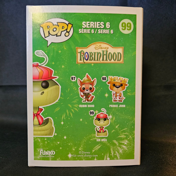 Disney Series 6 Pop! Vinyl Figure Sir Hiss [Robin Hood] [99] - Fugitive Toys