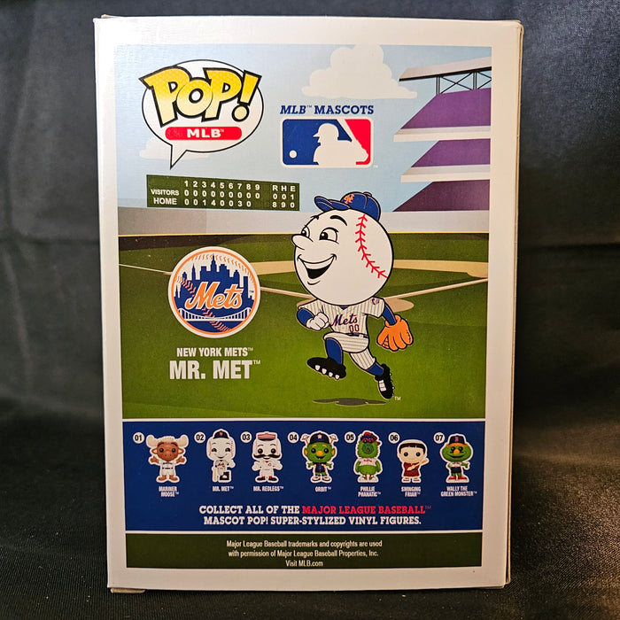 MLB Mascots Pop! Vinyl Figure Mr. Met [Pinstripes] [New York Mets] [02] - Fugitive Toys