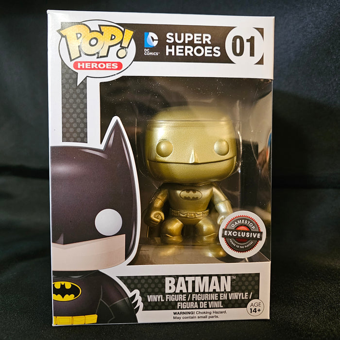 DC Universe Pop! Vinyl Figure Gold Batman [Chase] [Gamestop] [01] - Fugitive Toys