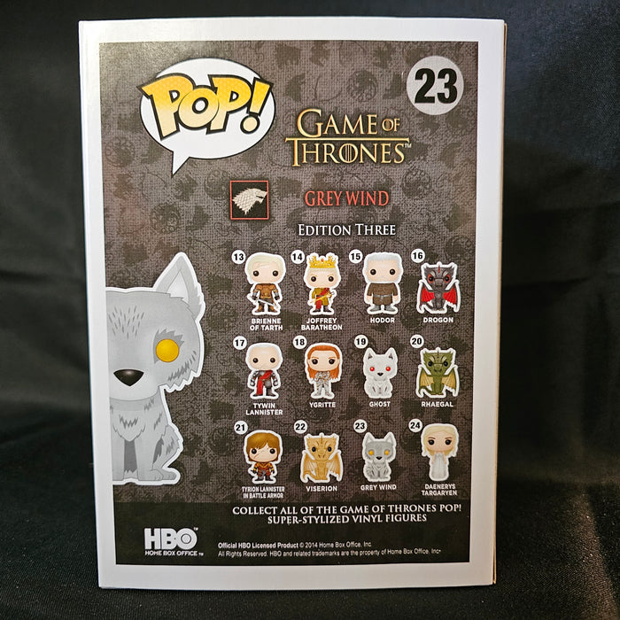 Game of Thrones Pop! Vinyl Figure Grey Wind [Exclusive] [23] - Fugitive Toys