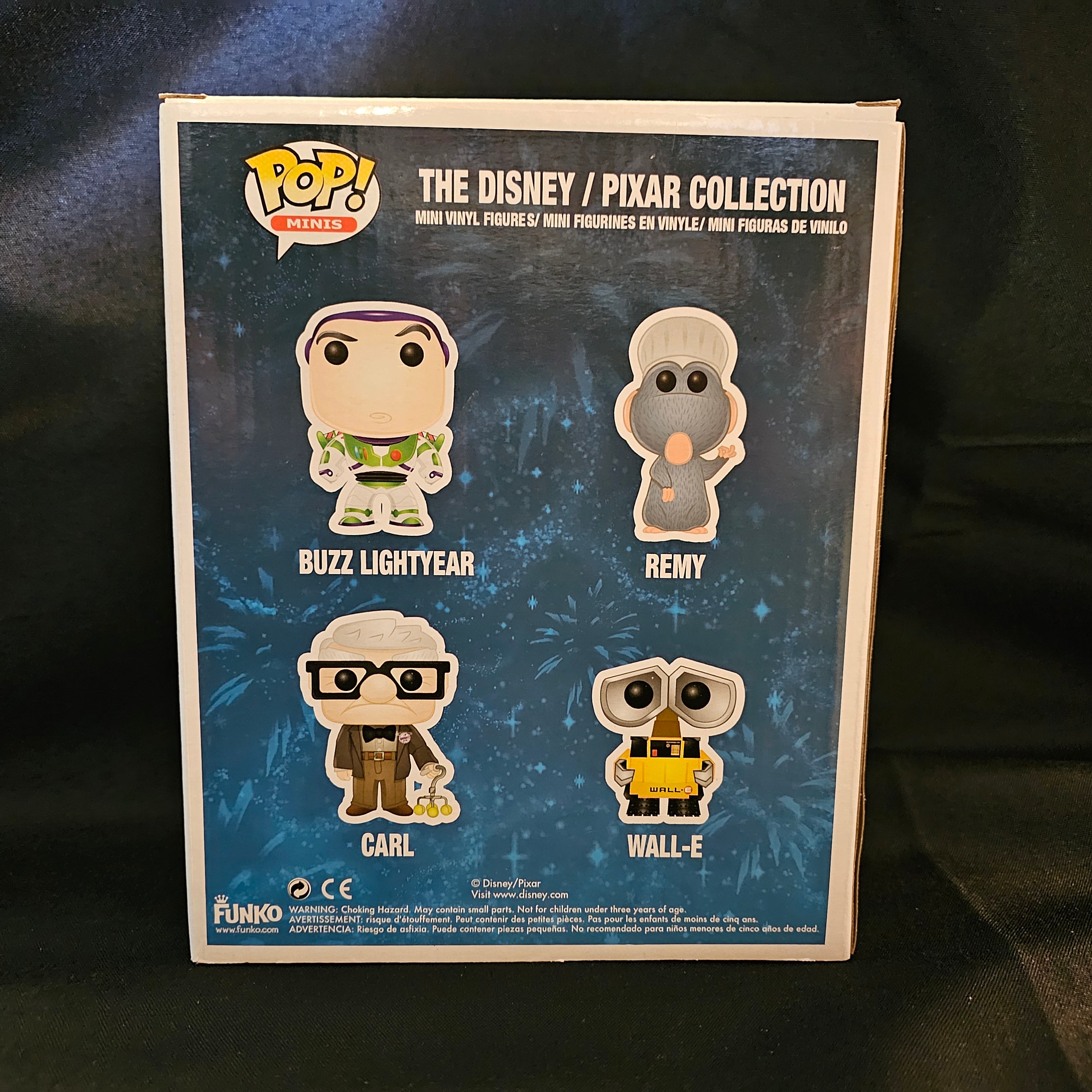 Carl Remy The Disney/Pixar Collection Pop! Minis Buzz Lightyear, Carl, Wall-E an