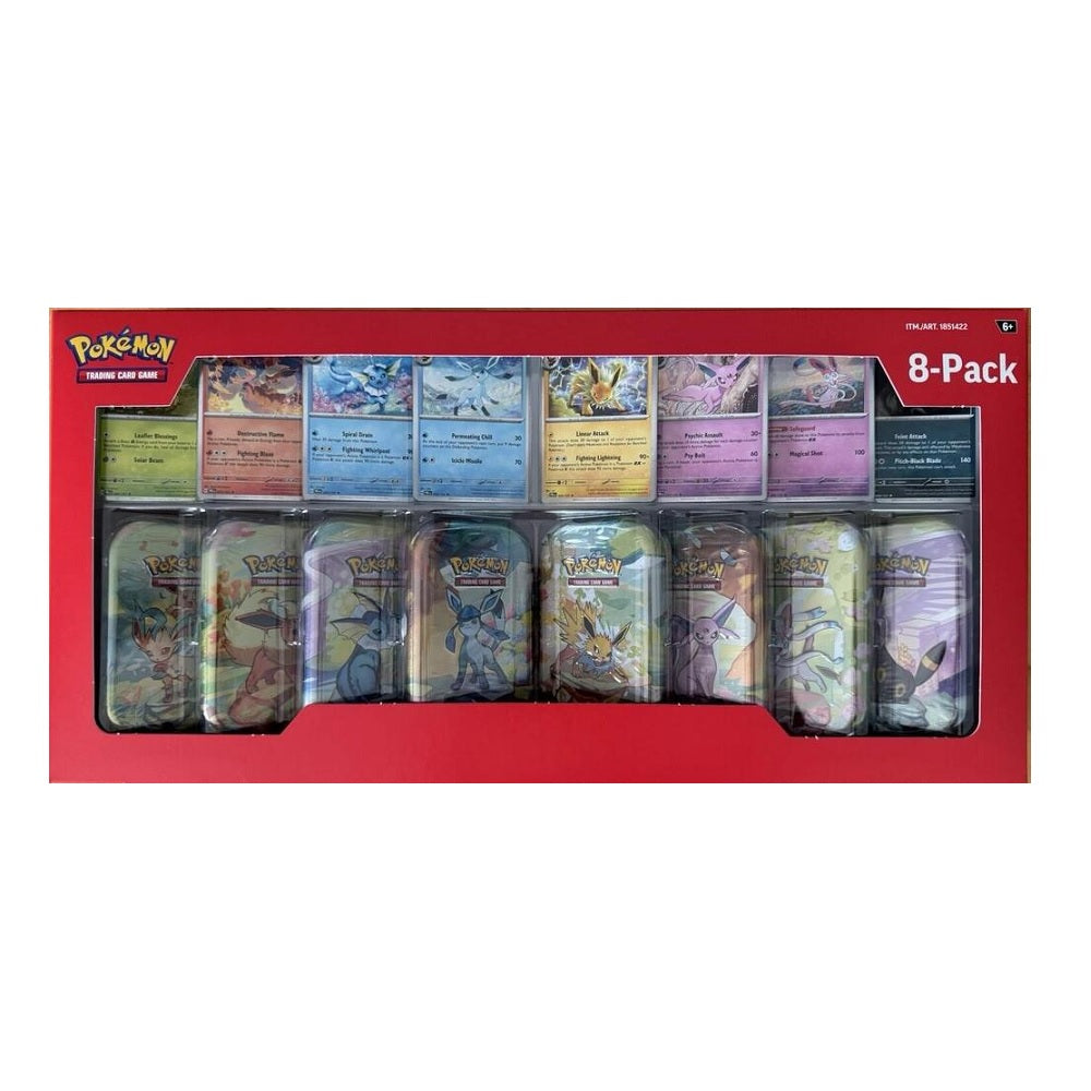 Pokemon TCG Scarlet & Violet Prismatic Evolutions 8-Pack Mini Tins - Fugitive Toys