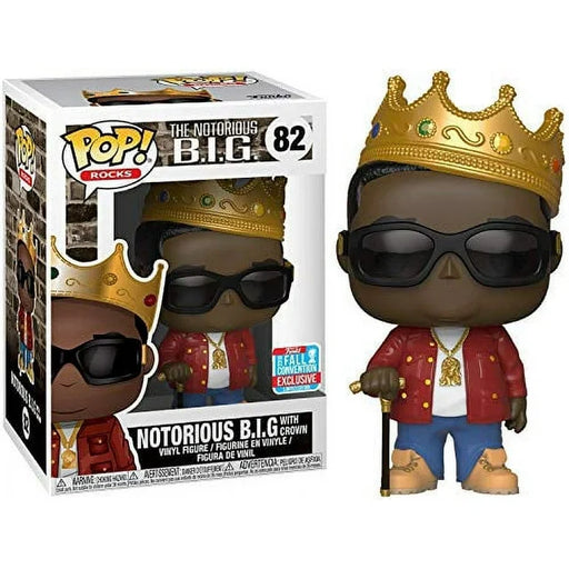 Rocks Pop! Vinyl Figure Notorious B.I.G. with Crown Red Jacket (Fall 2018) [82] - Fugitive Toys