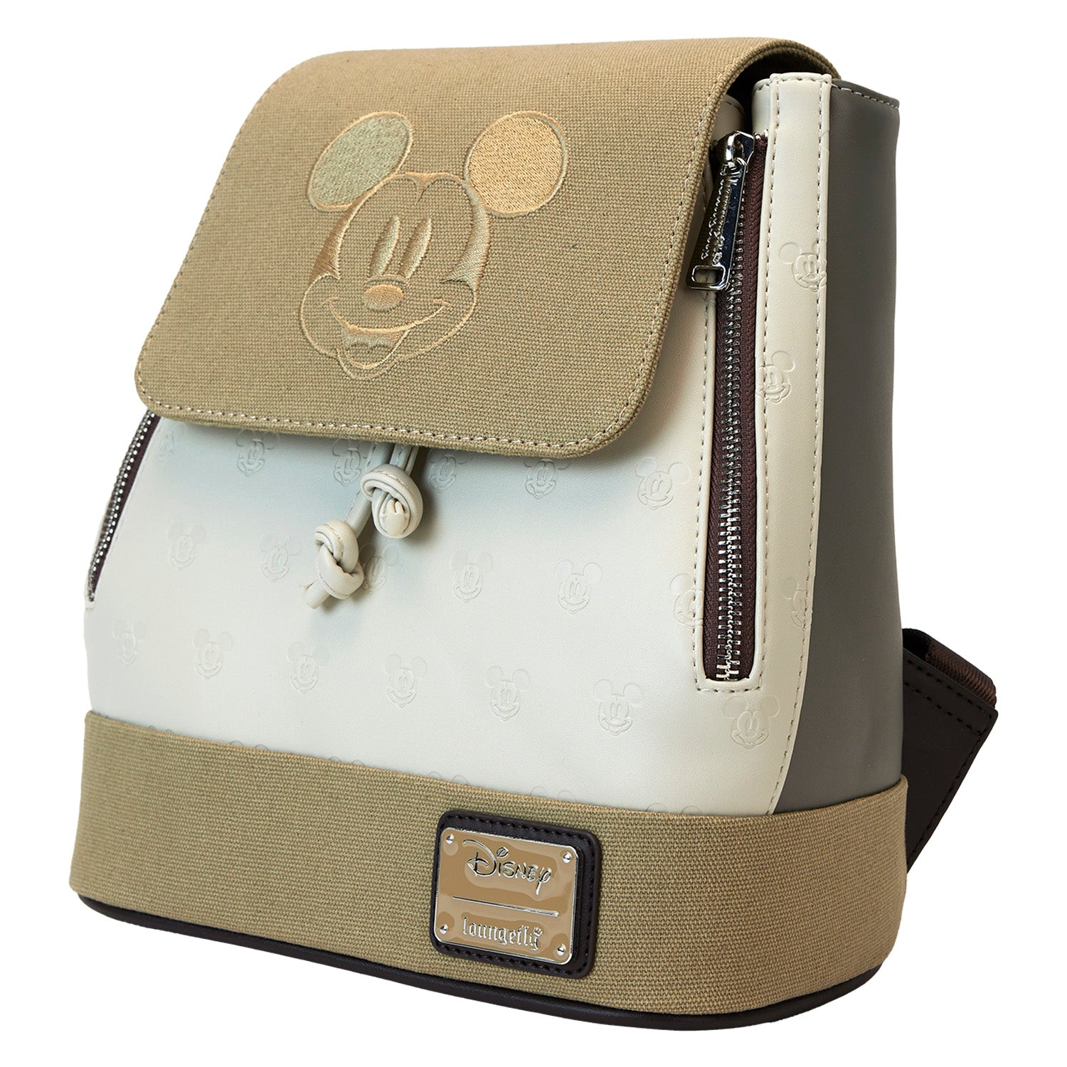 Loungefly x Disney Mickey & Friends Canvas All-Over Print Drawstring Bucket Mini Backpack - Fugitive Toys