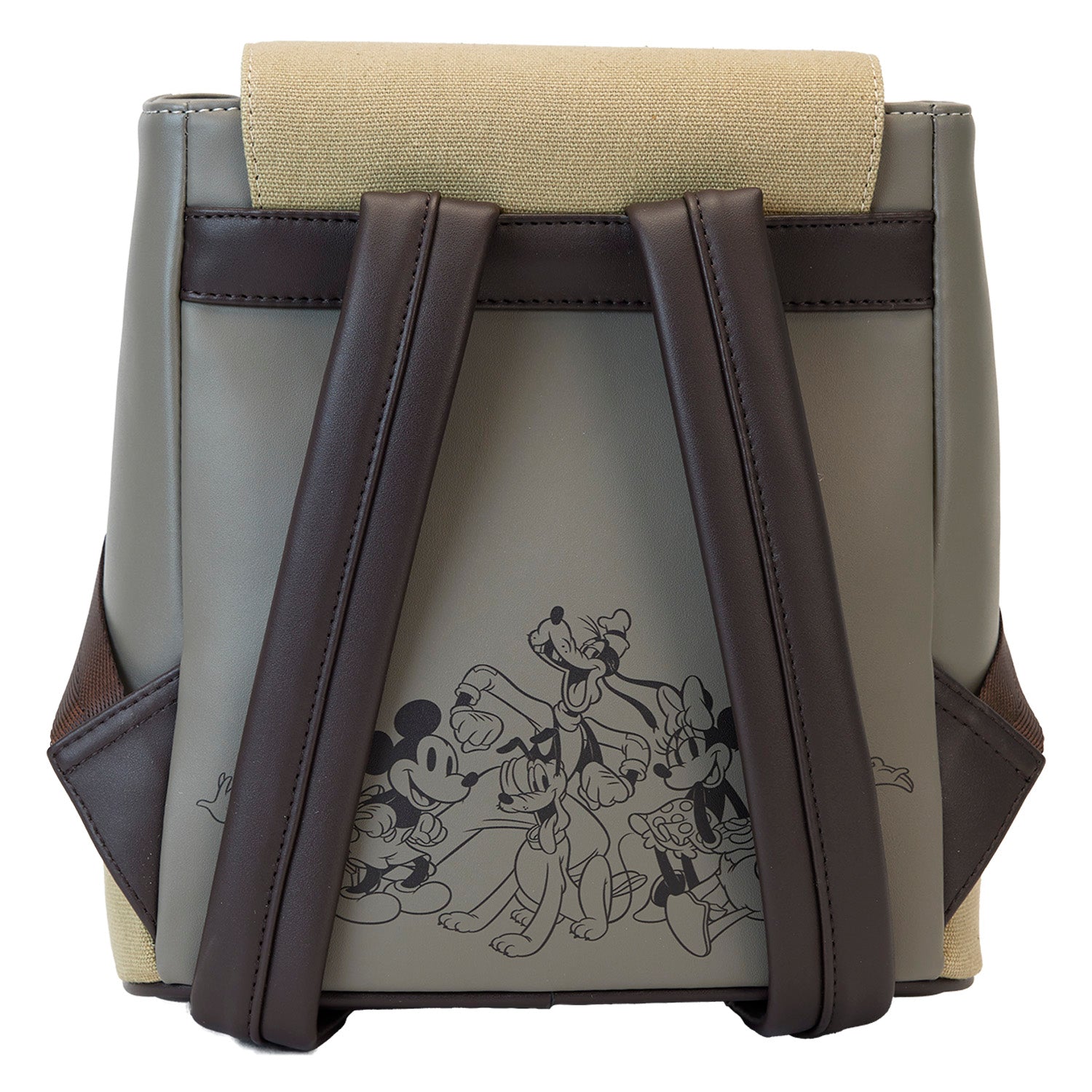 Loungefly x Disney Mickey & Friends Canvas All-Over Print Drawstring Bucket Mini Backpack - Fugitive Toys