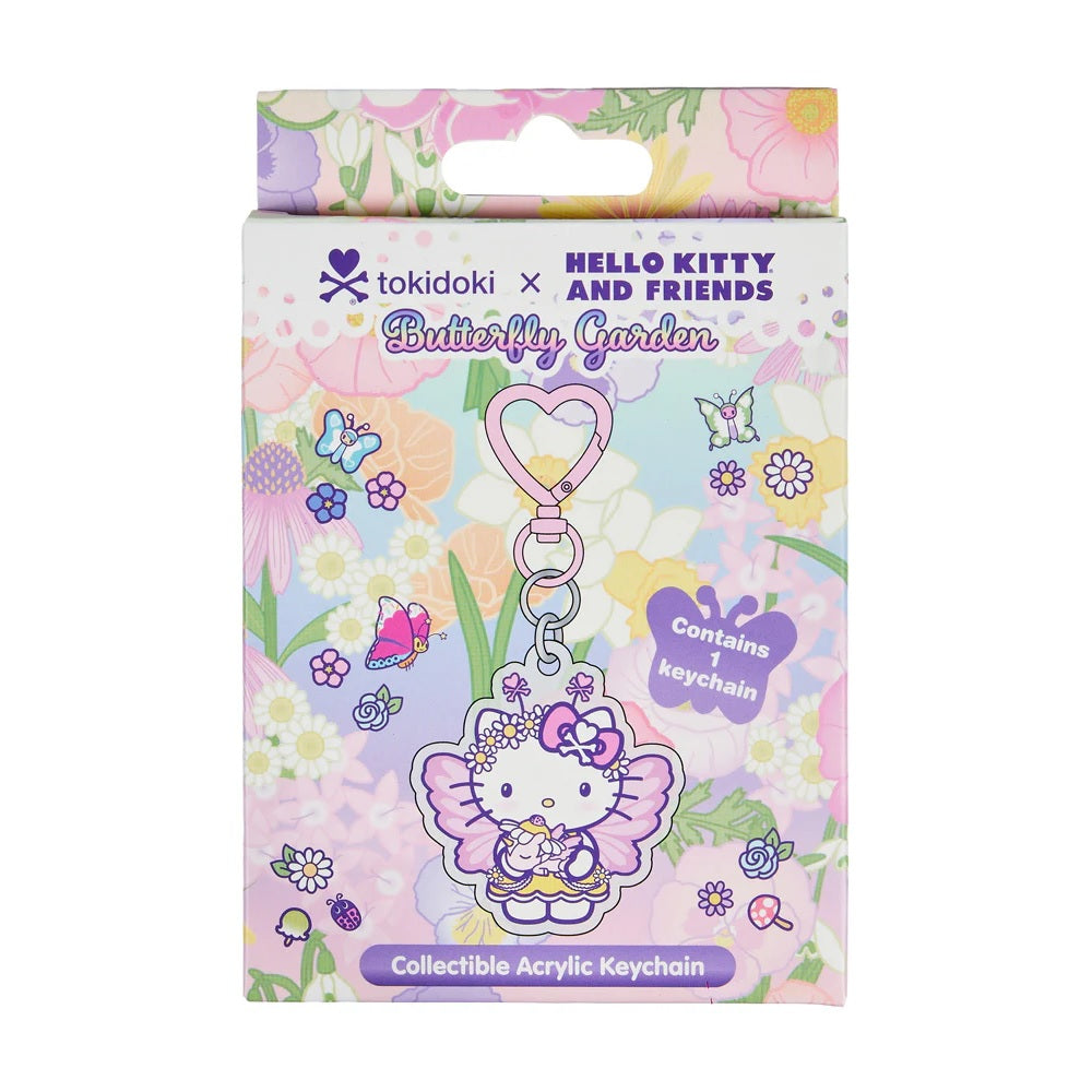 Tokidoki x Hello Kitty and Friends Butterfly Garden Carabiner Acrylic Keychain [1 Blind Box] - Fugitive Toys