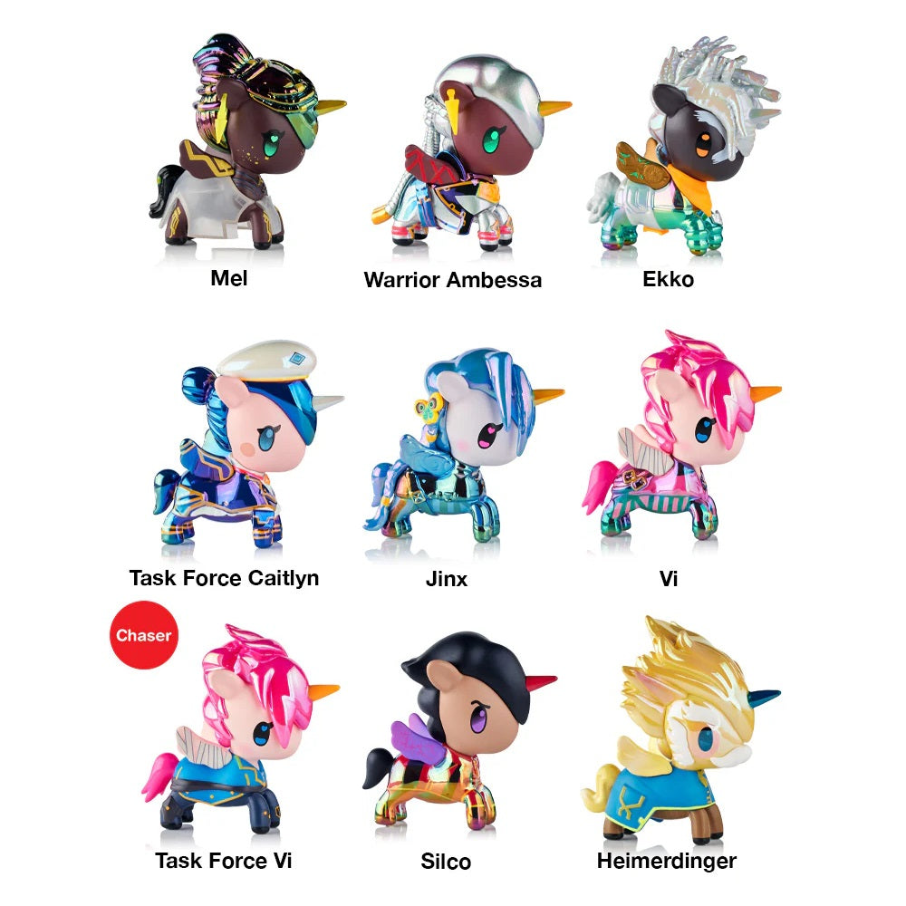 Tokidoki x ARCANE Unicorno Black Light Chrome [1 Blind Box] - Fugitive Toys