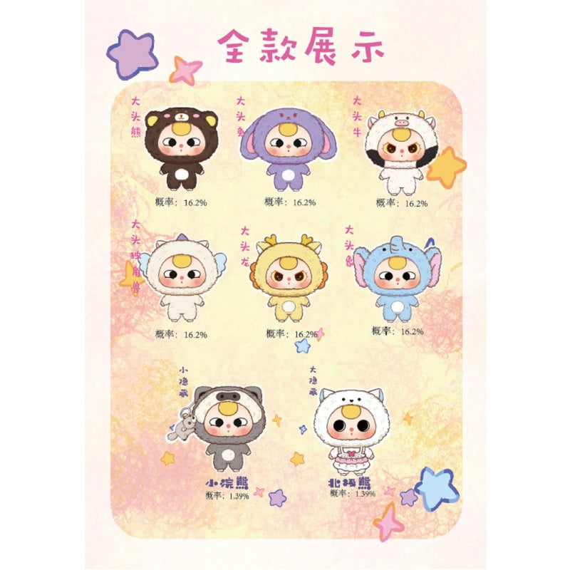 BABY THREE Big Head Baby Zipper Bag Series [1 Blind Box] - Fugitive Toys