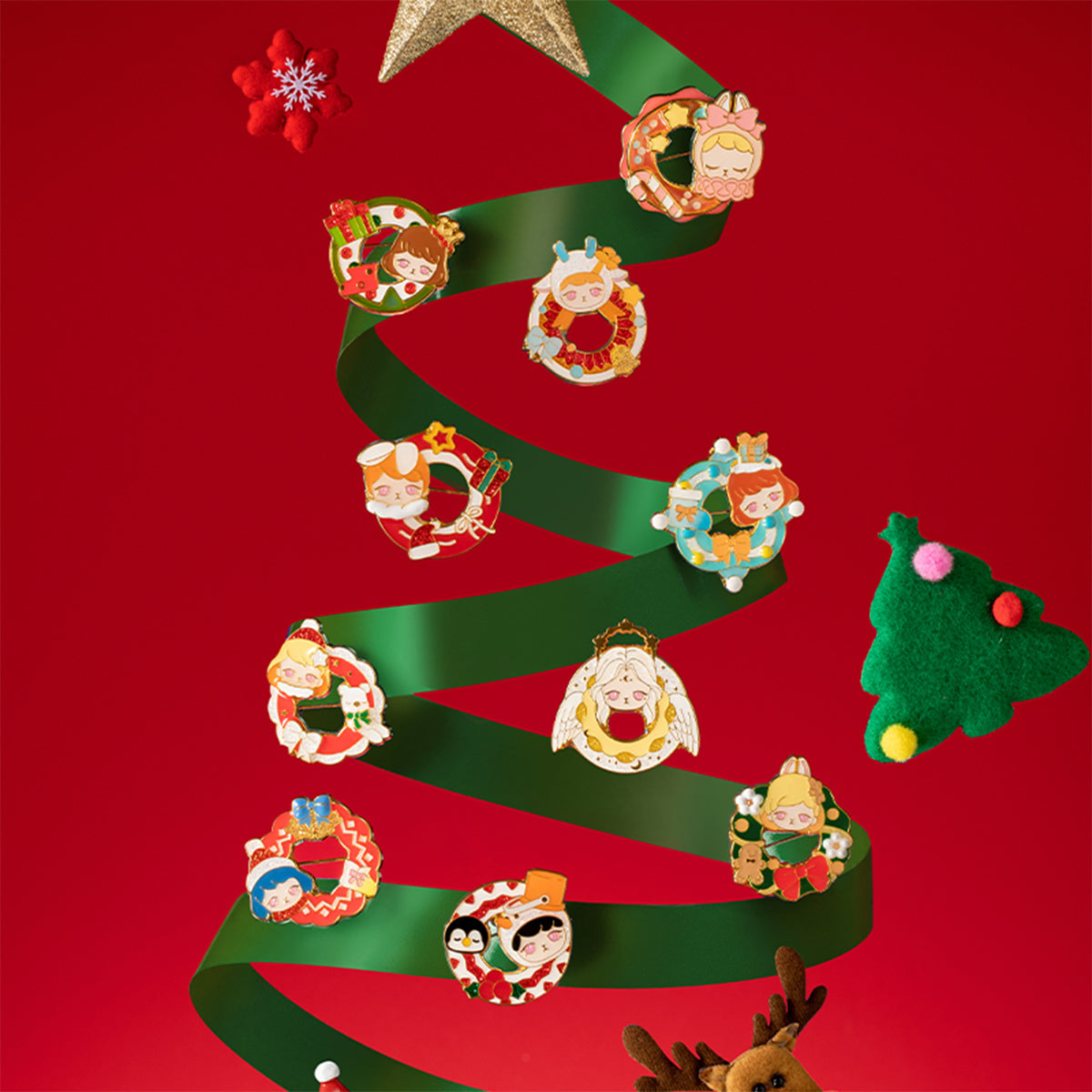 POP MART Bunny Christmas Series-Badge [1 Blind Box] - Fugitive Toys