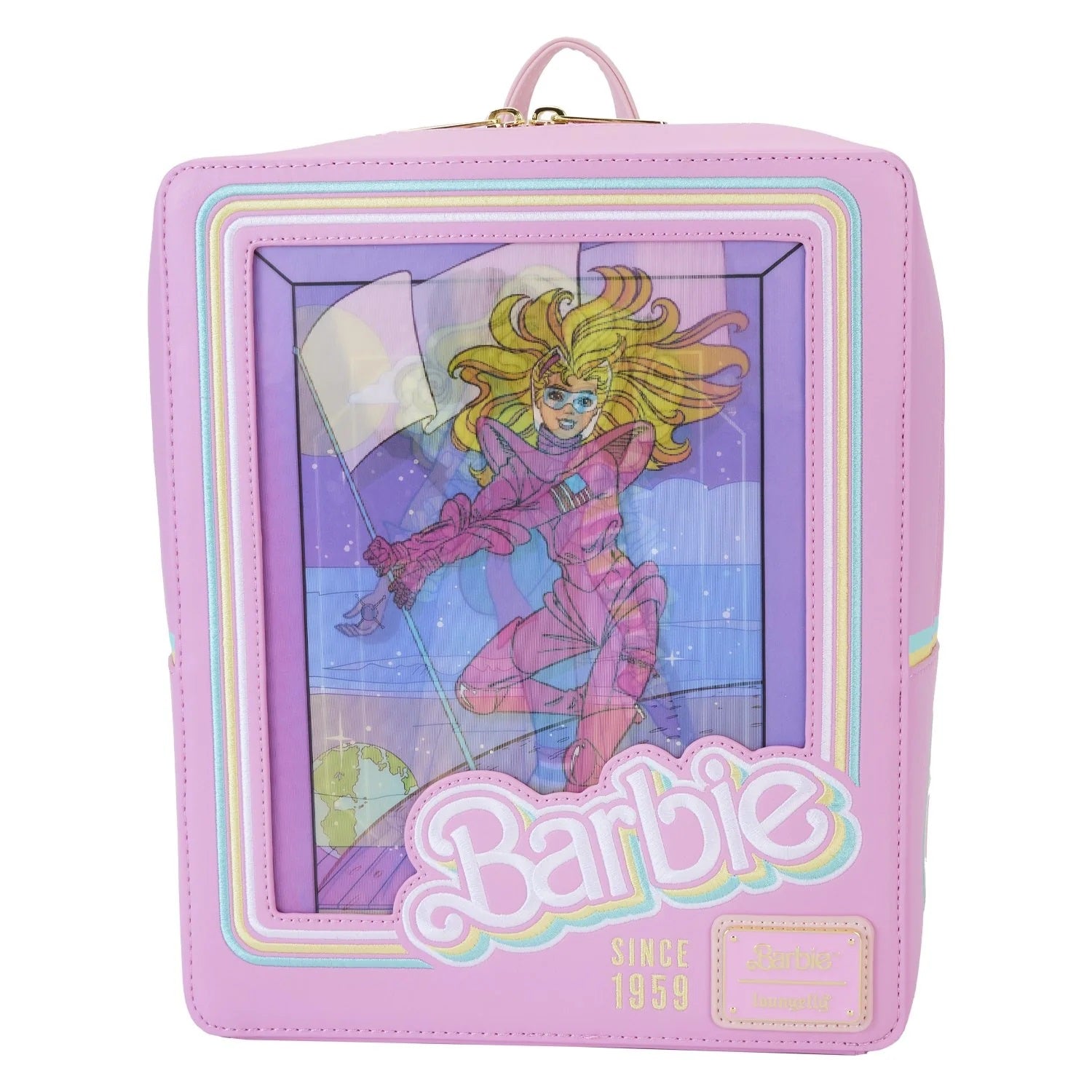 Loungefly x Barbie™ 65th Anniversary Doll Box Triple Lenticular Mini Backpack - Fugitive Toys
