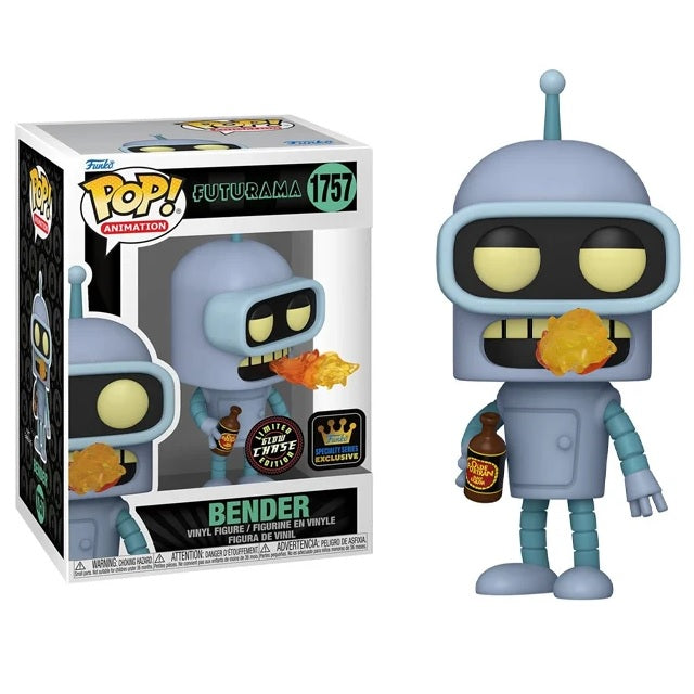 Futurama Pop! Vinyl Figure Bender [Glow Chase] [Specialty Series] [1757] - Fugitive Toys