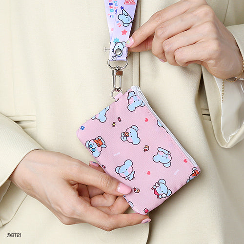 BT21 Minini TATA Plush Double Pockets Zipper Pen Pouch