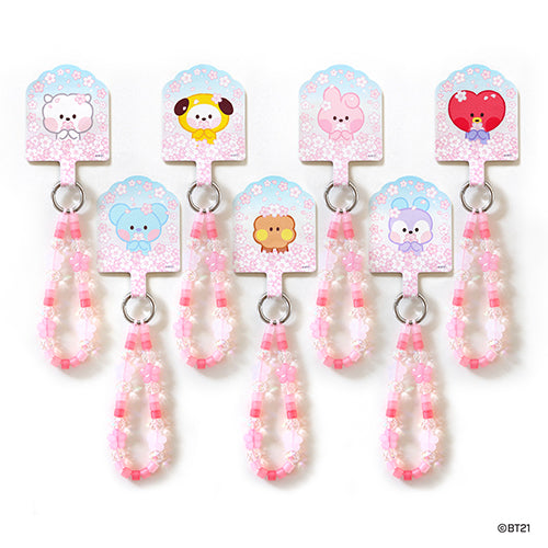 BT21 Phone Tag Holder Cherry Blossom - Cooky - Fugitive Toys