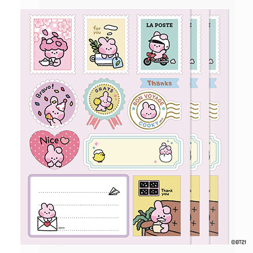 BT21 Minini Removable Gift Sticker - Cooky - Fugitive Toys