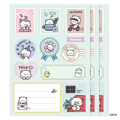 BT21 Minini Removable Gift Sticker - RJ - Fugitive Toys