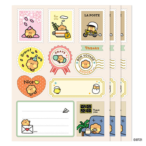 BT21 Minini Removable Gift Sticker - Shooky - Fugitive Toys