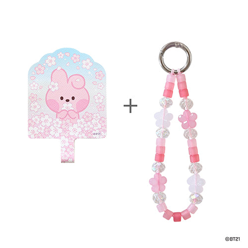 BT21 Phone Tag Holder Cherry Blossom - Cooky - Fugitive Toys