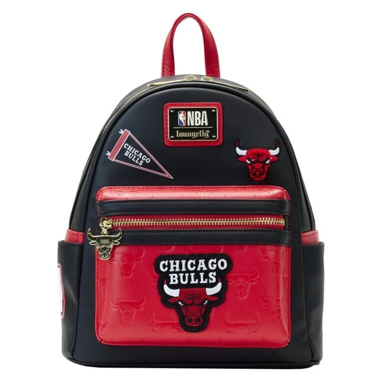 Loungefly x NBA Chicago Bulls Patch Icons Mini Backpack - Fugitive Toys