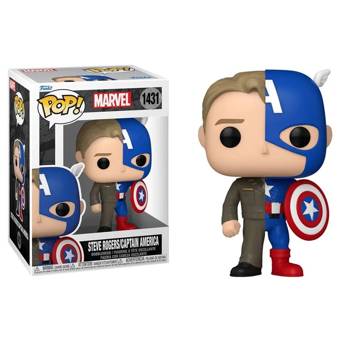 Marvel: Split Pop! Vinyl Figure Steve Rogers/Captain America [1431] - Fugitive Toys