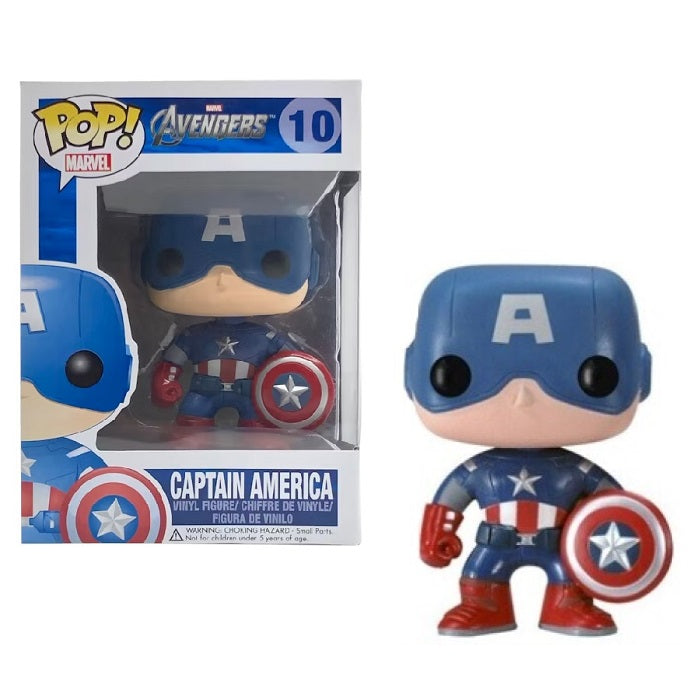 Marvel The Avengers Movie Pop! Vinyl Figure Captain America [Small Font Box] [10] - Fugitive Toys