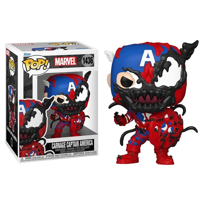 Marvel Absolute Carnage Pop! Vinyl Figure Carnage Captain America [1436] - Fugitive Toys