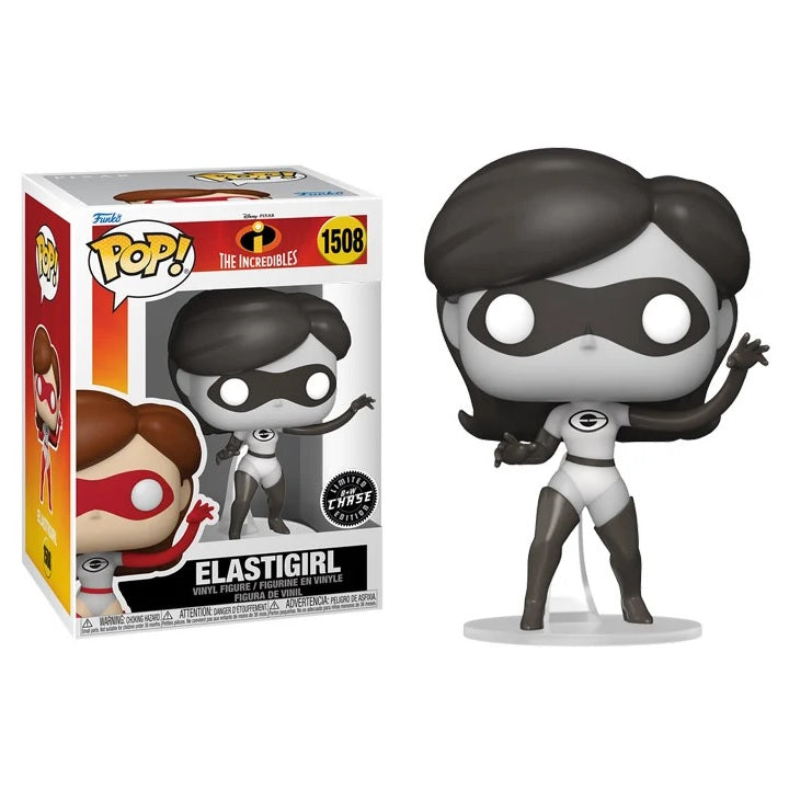 Disney Pixar The Incredibles 20th Anniversary Pop! Vinyl Figure Elastigirl [Retro Suit] [Black and White] [Chase] [1508] - Fugitive Toys