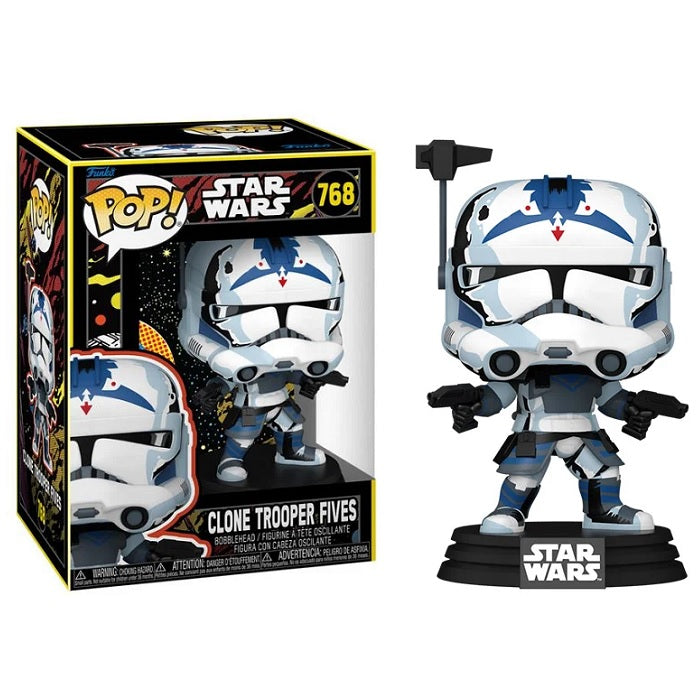 Star Wars Retro Series Pop! Vinyl Figure Clone Trooper Fives [The Clone Wars] [768] - Fugitive Toys