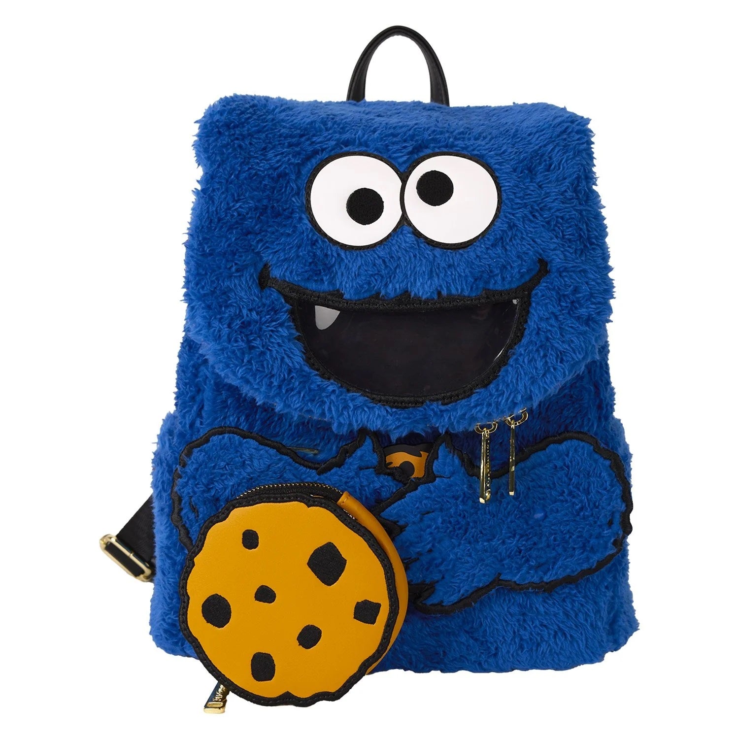 Loungefly x Sesame Street Cookie Monster Plush Cosplay Mini Backpack With Coin Bag - Fugitive Toys