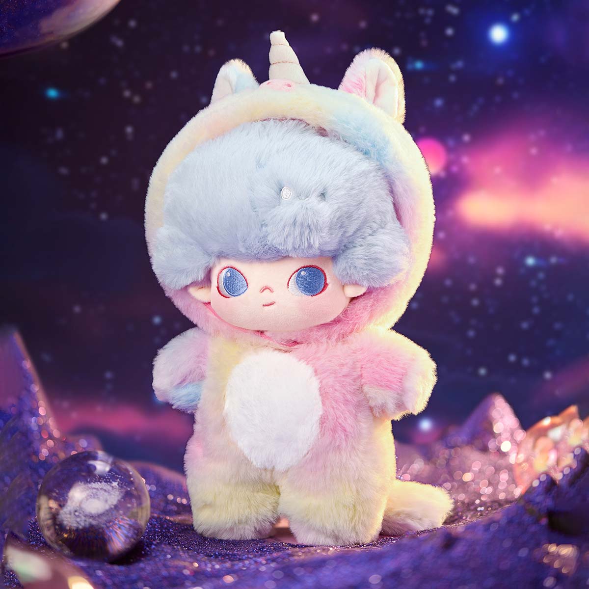 POP MART DIMOO: No One's Gonna Sleep Tonight Series-20cm Cotton Doll (Unicorn) - Fugitive Toys