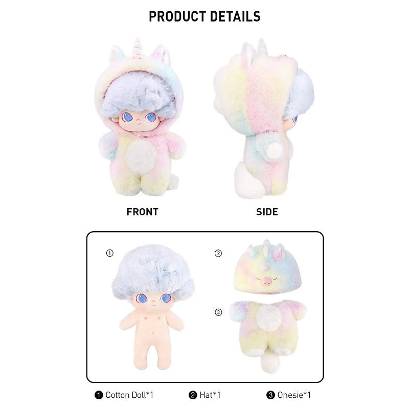 POP MART DIMOO: No One's Gonna Sleep Tonight Series-20cm Cotton Doll (Unicorn) - Fugitive Toys