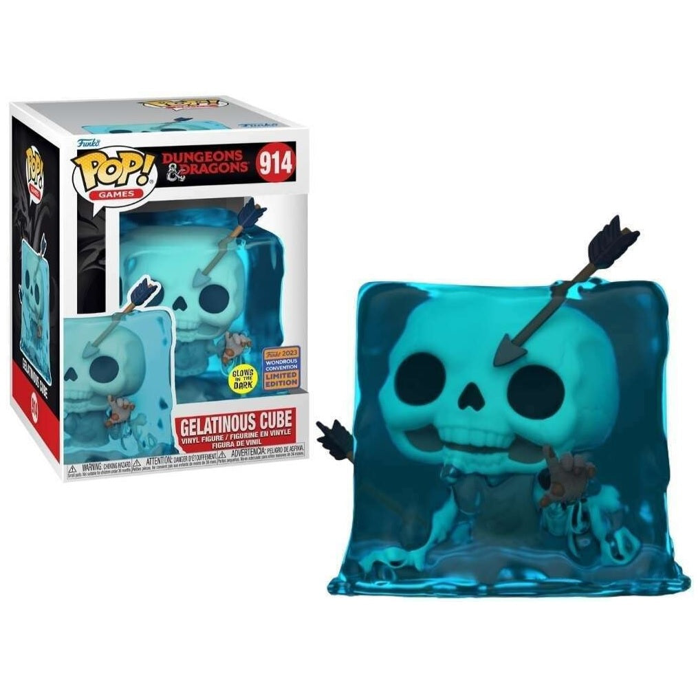 Dungeons & Dragons Pop! Vinyl Figure Blue Gelatinous Cube [Glow] [Wondrous Convention 2023] [914] - Fugitive Toys