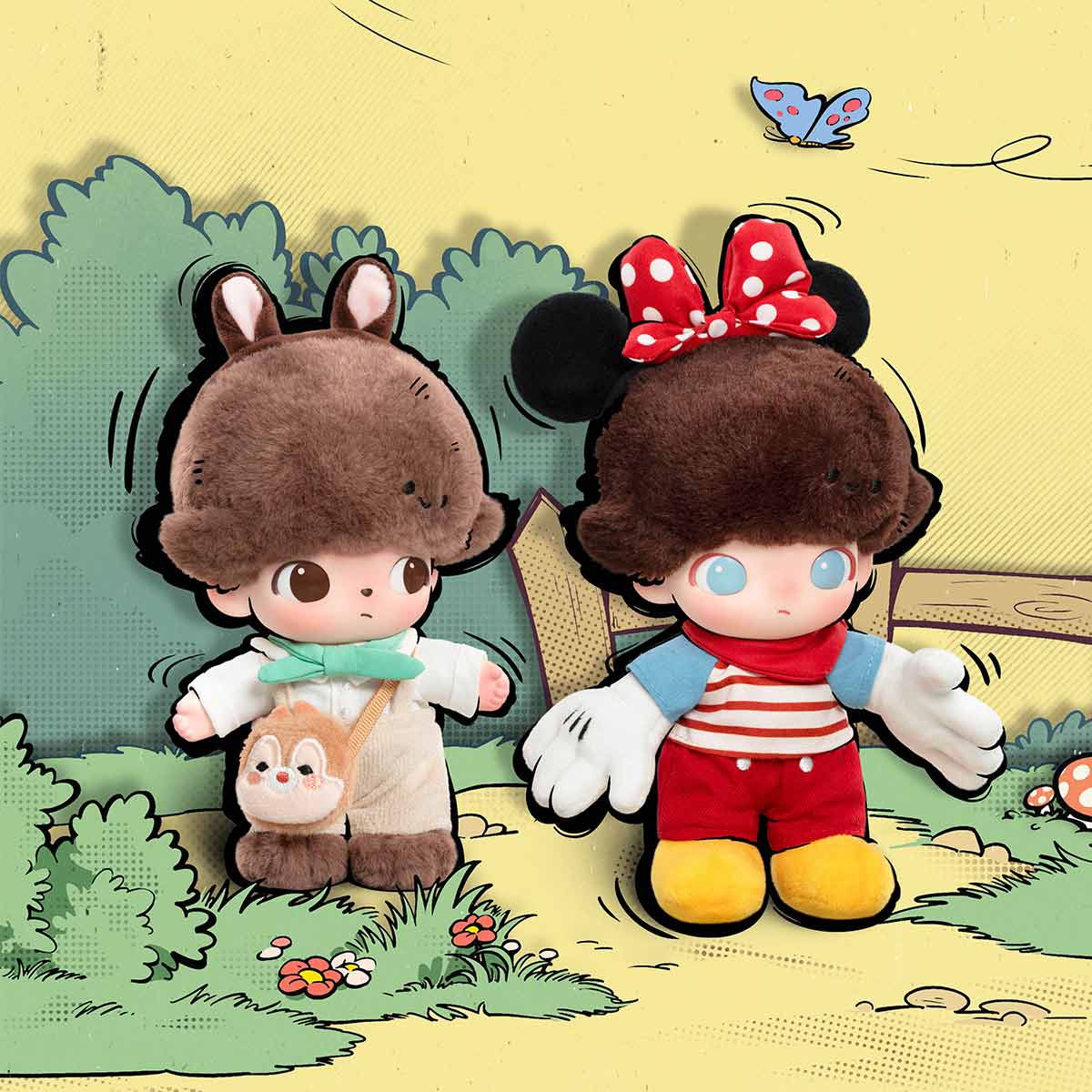POP MART DIMOO WORLD × DISNEY Series-Vinyl Plush Keychain [1 Blind Box] - Fugitive Toys