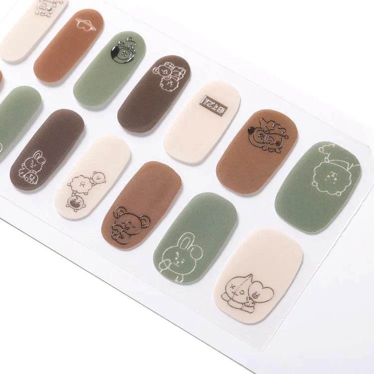 BT21 Line Friends Japan - Baby Buddy Gel Nail Seal (Earth Color] - Fugitive Toys