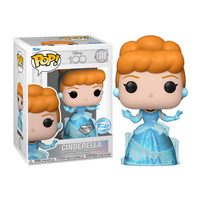 Disney 100 Anniversary Pop! Vinyl Figure Cinderella (Diamond Collection)(SE) [1318] Fugitive Toys Funko