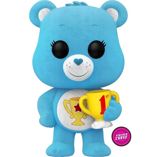 Care Bears 40th Pop! Vinyl Figure Champ Bear Flocked [Chase] [1203] - Fugitive Toys