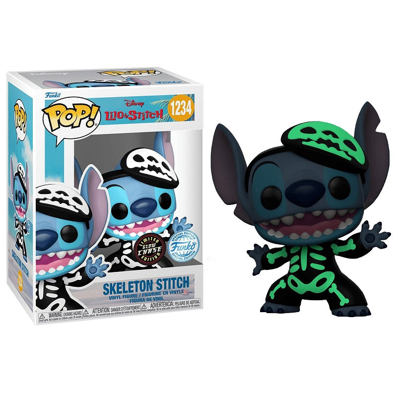 Disney Lilo & Stitch Pop! Vinyl Figure Skeleton Stitch Glow in the Dark Chase (SE) [1234] - Fugitive Toys