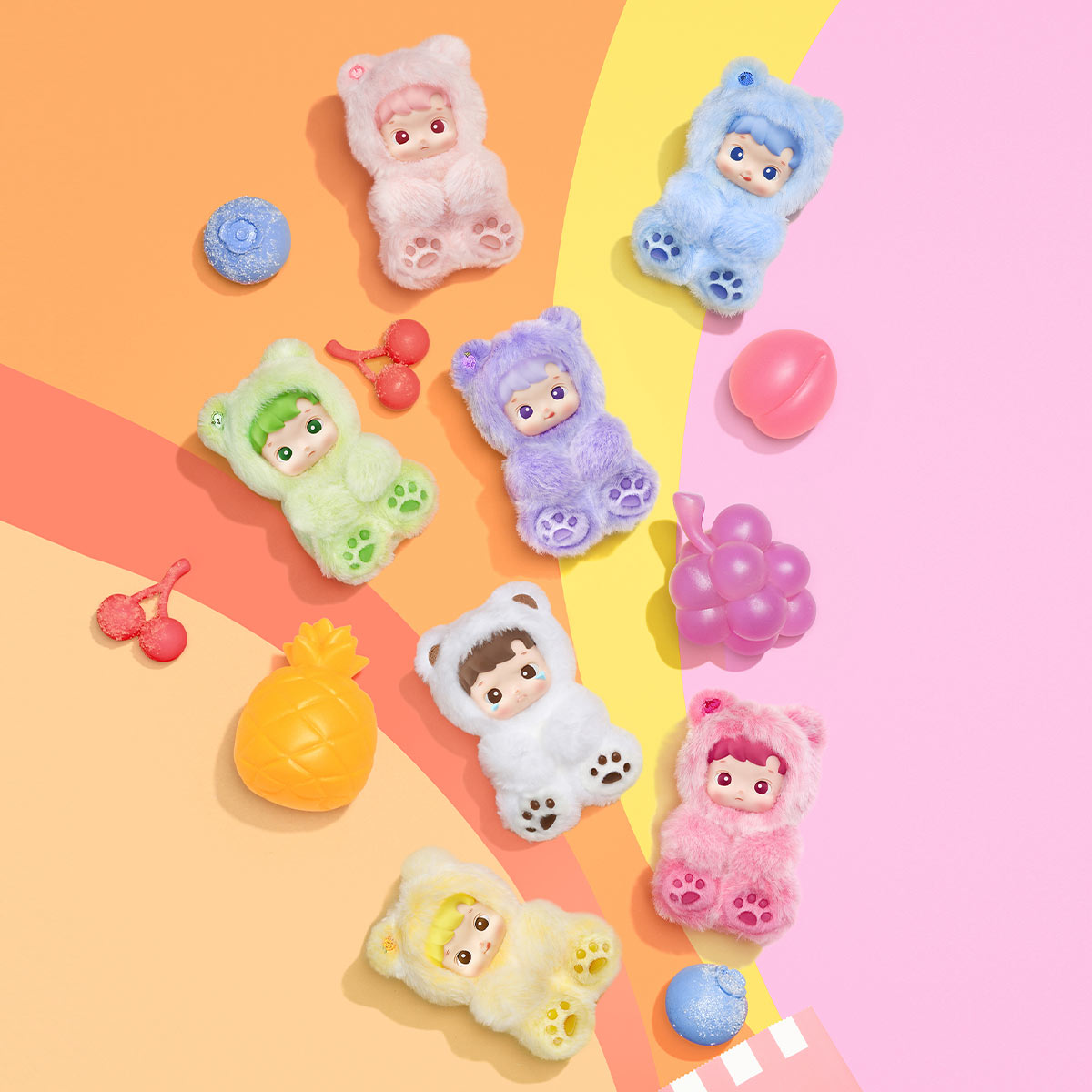 POP MART HACIPUPU Gummy Bear Series-Vinyl Plush Pendant [1 Sealed Case] - Fugitive Toys