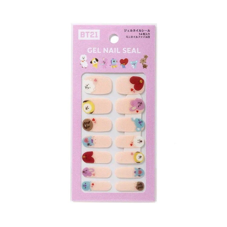 BT21 Line Friends Japan - Baby Buddy Gel Nail Seal (Heart Version) - Fugitive Toys