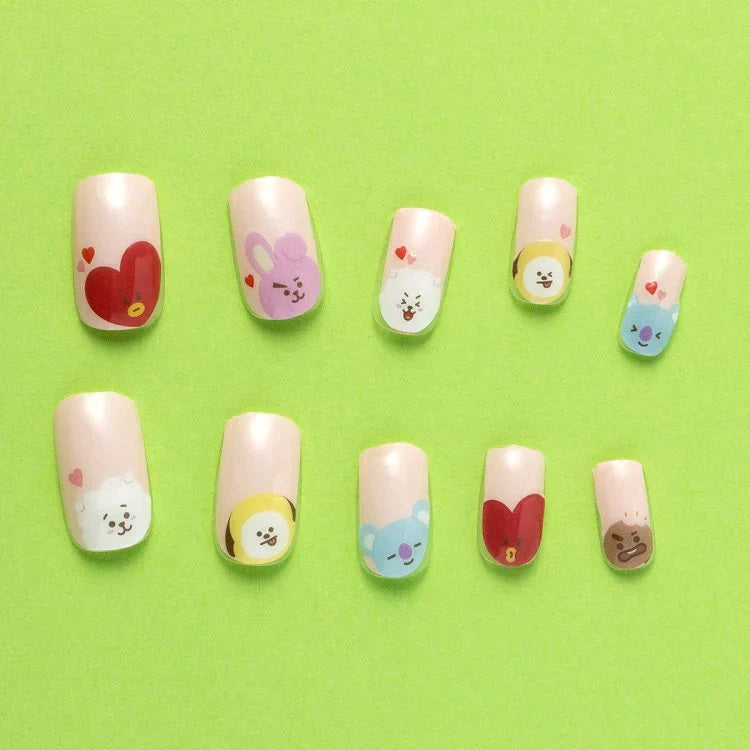 BT21 Line Friends Japan - Baby Buddy Gel Nail Seal (Heart Version) - Fugitive Toys