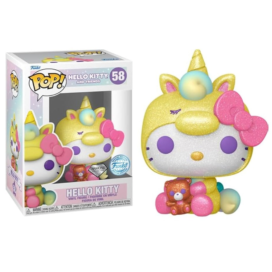 Sanrio Hello Kitty and Friends Pop! Vinyl Figure Unicorn Hello Kitty [Diamond Glitter] [SE] [58] - Fugitive Toys