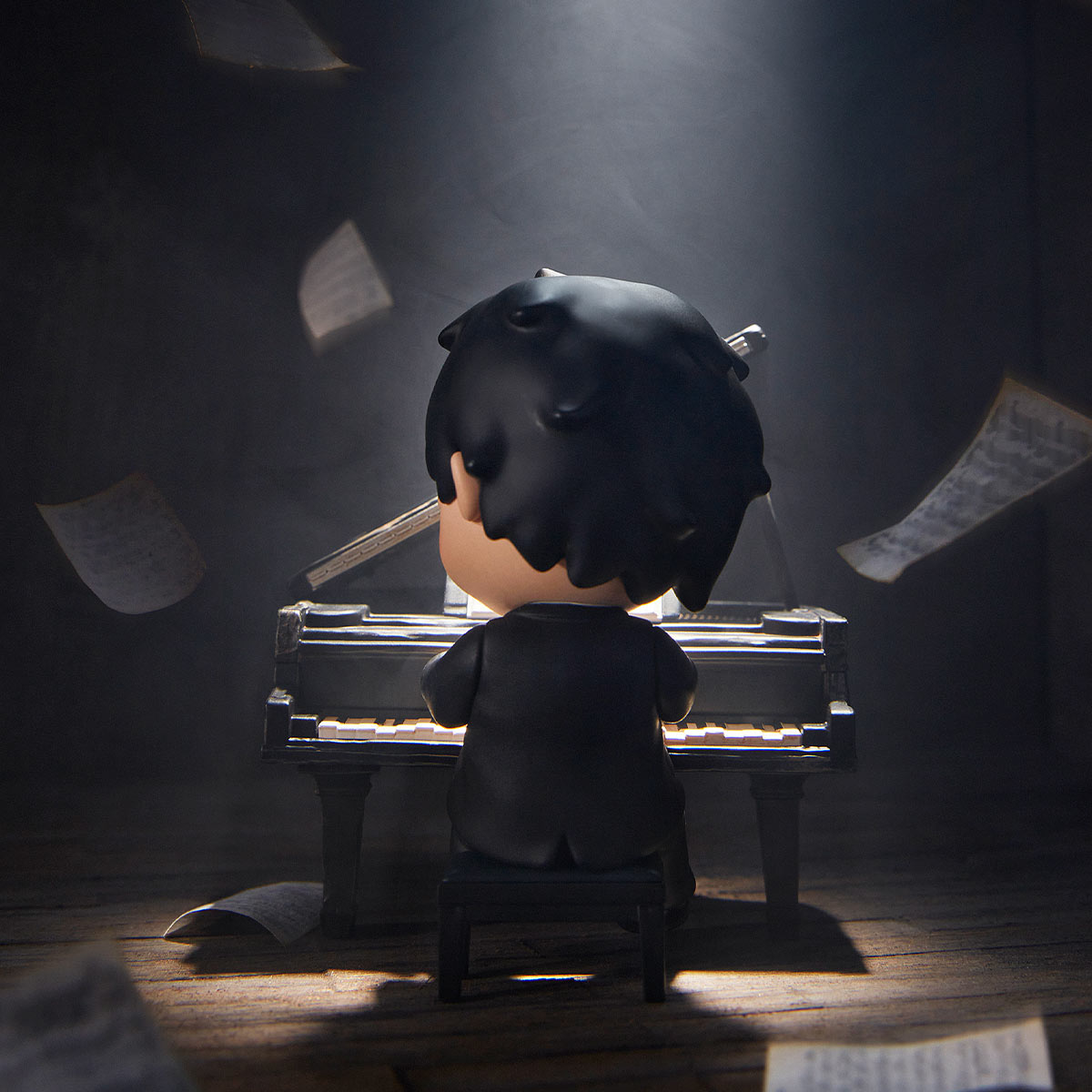 POP MART Hirono The Pianist Figure - Fugitive Toys