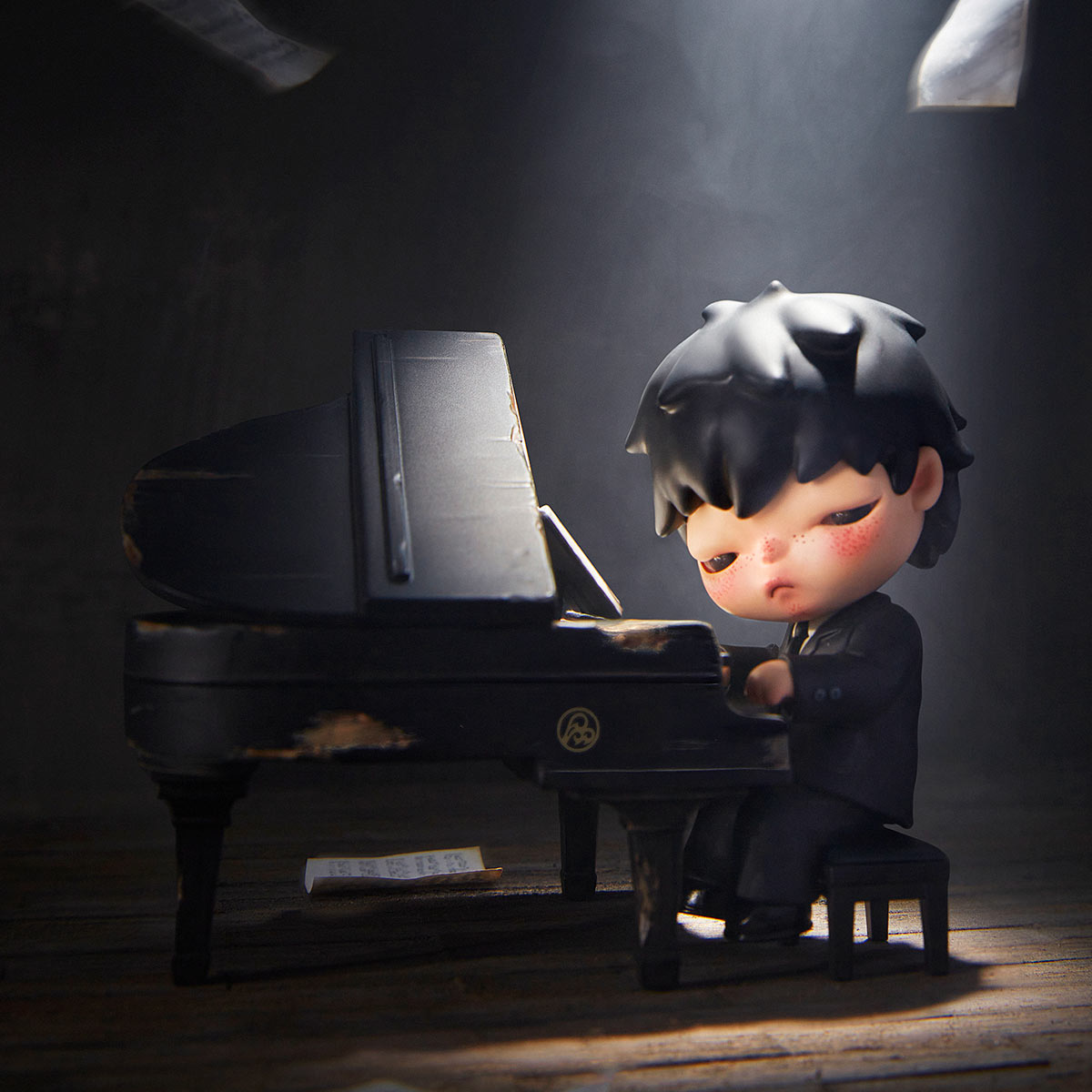 POP MART Hirono The Pianist Figure - Fugitive Toys
