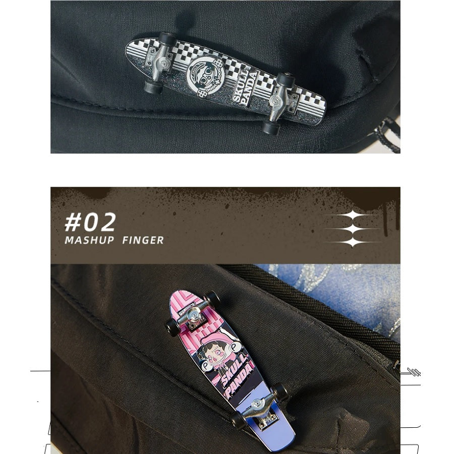 POP MART SKULLPANDA Hypepanda Idol Trainee Finger Skateboard Badge - Fugitive Toys