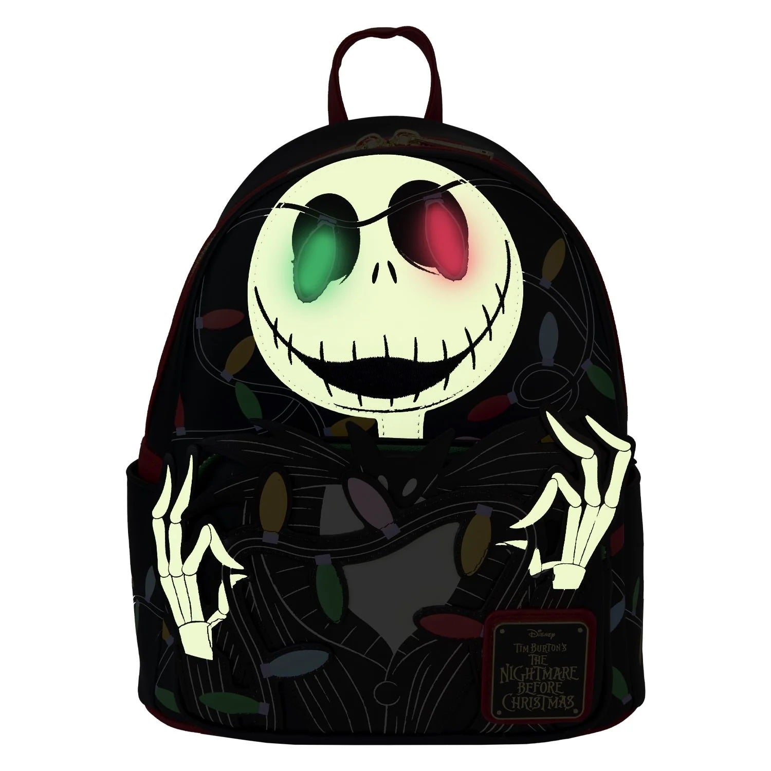 Loungefly x Disney The Nightmare Before Christmas Jack Wrapped In Lights Light Up Glow Mini Backpack - Fugitive Toys