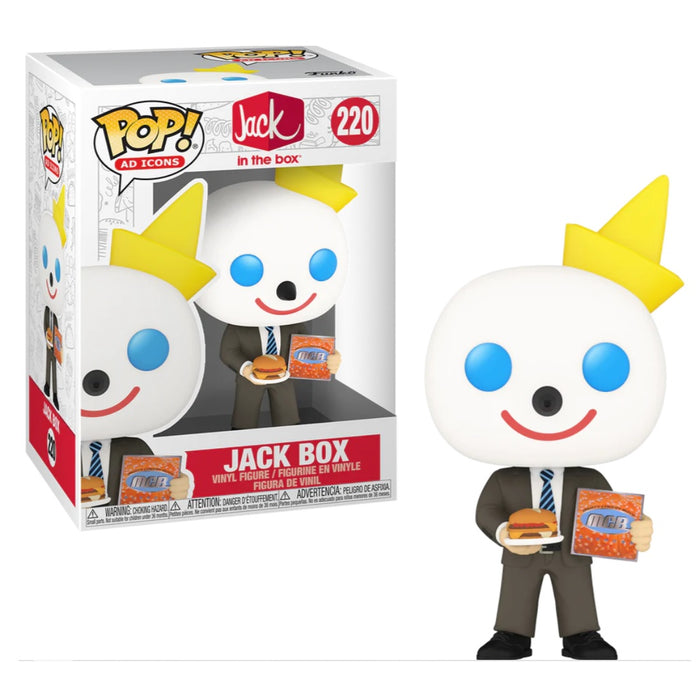 Ad Icons Pop! Vinyl Figure Jack Box [Meaty Cheese Burger] [Jack in the Box] [220] - Fugitive Toys